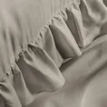 REINA LINE Komplet pościeli z makosatyny bawełnianej zdobionej falbanami - 220 x 200 cm - jasnobrązowy 5