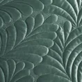 EUROFIRANY PREMIUM narzuta  z  welwetu pikowana metodą tradycyjnego szycia, wzór liści - 220 x 240 cm - ciemnomiętowy 5