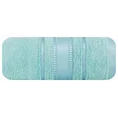 Ręcznik z żakardową błyszczącą bordiurą - 70 x 140 cm - niebieski 3