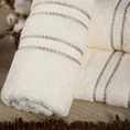 Ręcznik KRISTI z żakardową bordiurą w pasy - 50 x 90 cm - musztardowy 4