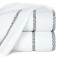 EUROFIRANY PREMIUM Ręcznik CALEB z bawełny frotte o strukturze drobnej krateczki - 50 x 90 cm - biały 1