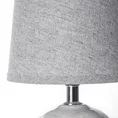 Lampka stołowa LUKA na kulistej ceramicznej podstawie z abażurem z matowej tkaniny - ∅ 15 x 22 cm - popielaty 2