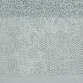 Ręcznik TULIA z żakardową bordiurą z subtelnym kwiatowym wzorem - 50 x 90 cm - miętowy 2