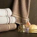 Ręcznik bawełniany KORAL z bordiurą podkreśloną  żakardowymi paseczkami - 50 x 90 cm - biały 8