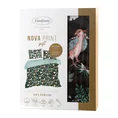 NOVA PRINT GIFT komplet pościeli BOX w kartonowym opakowaniu z satyny bawełnianej z motywem pięknych pawi - 140 x 200 cm - czarny 2