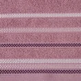 Ręcznik LIVIA  z kolorowymi paskami tkanymi we wzór jodełki - 30 x 50 cm - liliowy 2