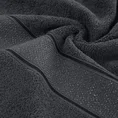 Ręcznik LIANA z bawełny z żakardową bordiurą przetykaną srebrną nitką - 50 x 90 cm - grafitowy 5