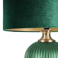 Lampa dekoracyjna z welwetowym abażurem - ∅ 41 x 65 cm - ciemnozielony 2