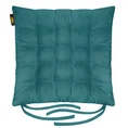 ADORE dwustronna welurowa poduszka siedziskowa na krzesło z szesnastoma pikowaniami, gramatura 195 g/m2 - 40 x 40 x 6 cm - ciemnoturkusowy 2