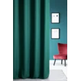 Tkanina zasłonowa zdobiona drobnym strukturalnym wzorem - 280 cm - butelkowy zielony 6
