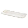 Patera dekoracyjna ALIANA z przecieranym wzorem - 39 x 14 x 4 cm - beżowy 1