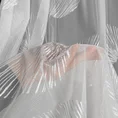 Zasłona HELEN zdobiona metalicznym nadrukiem z wzorem liści - 140 x 260 cm - biały 7