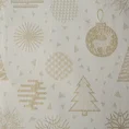 Bieżnik świąteczny FLASH z żakardowej tkaniny z motywem świątecznym przetykanym złotą nicią - 40 x 180 cm - kremowy 5