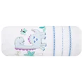 Ręcznik BABY z haftowaną aplikacją z dinozaurem - 70 x 140 cm - biały 3