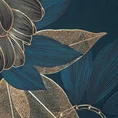 NOVA PRINT GIFT Komplet pościeli MOLLY w kartonowym opakowaniu z wysokogatunkowej satyny bawełnianej z motywem kwiatów - 140 x 200 cm - turkusowy 4