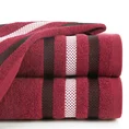 EUROFIRANY CLASSIC Ręcznik bawełniany GRACJA z ozdobną bordiurą w pasy - 70 x 140 cm - czerwony 1