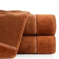 Ręcznik SALADO o ryżowej strukturze ze stebnowaniem i welwetową bordiurą - 50 x 90 cm - ceglasty 1