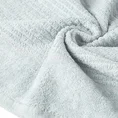 Ręcznik z welurową bordiurą przetykaną błyszczącą nicią - 50 x 90 cm - jasnopopielaty 5