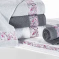 Ręcznik z żakardową bordiurą i ornamentowym wzorem - 50 x 90 cm - kremowy 6