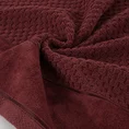 Ręcznik FRIDA bawełniany o strukturze krateczki z szeroką welurową bordiurą - 50 x 90 cm - bordowy 5