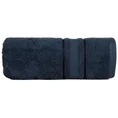 Ręcznik z bawełny egipskiej bawełny z żakardową bordiurą podkreśloną lśniącą nicią - 50 x 90 cm - granatowy 3
