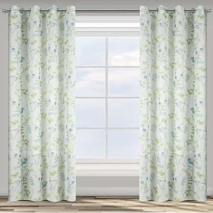 DESIGN 91 Dekoracja okienna MIA półprzezroczysta z lekkiej matowej etaminy z nadrukiem kwiatów DESIGN 91 Dekoracja okienna MIA półprzezroczysta z lekkiej matowej etaminy z nadrukiem kwiatów - 140 x 250 cm