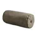 Poduszka w kształcie walca z miękkiego welwetu z wypełnieniem - 20 x 45 cm - beżowy 1