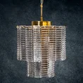 Lampa DALIA z prostokątnymi szklanymi zawieszkami - ∅ 32 x 40 cm - złoty 1