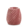 Świecznik ceramiczny SENA z wytłaczanym wzorem - ∅ 12 x 12 cm - różowy 2