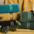 EWA MINGE Ręcznik FILON w kolorze jasnobrązowym, w prążki z ozdobną bordiurą przetykaną srebrną nitką - 50 x 90 cm - jasnobrązowy 6