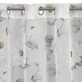 Dekoracja okienna  BESSY z matowej etaminy z kwiatowym motywem - 140 x 250 cm - biały 4