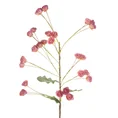RÓŻYCZKI gałązka, kwiat sztuczny dekoracyjny z pianki foamiran - dł. 92 cm dł. z kwiatami 51 cm śr. kwiat 3 cm - ciemnoróżowy 1