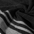 Ręcznik MERY bawełniany zdobiony bordiurą w subtelne pasy - 50 x 90 cm - czarny 5