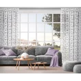 Dekoracja okienna DINA z lekkiej  półtransparentnej etaminy z nadrukiem kwiatowym - 140 x 270 cm - biały 4