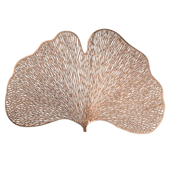 Podkładka z tworzywa w kształcie liścia miłorzębu - 30 x 45 cm - miedziany
