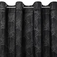 PIERRE CARDIN zasłona welwetowa GOJA z błyszczącym nadrukiem w formie liści miłorzębu - 140 x 250 cm - czarny 6
