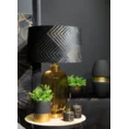 LIMITED COLLECTION Lampa stołowa VICTORIA 2 z podstawą łączącą szkło i metal oraz welwetowym abażurem SIŁA ZŁOTA - ∅ 43 x 69 cm - czarny 4