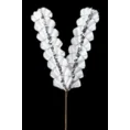 Gałązka dekoracyjna SHANNON - 46 cm - biały/srebrny 3