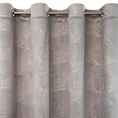 PIERRE CARDIN zasłona welwetowa GOJA z błyszczącym nadrukiem w formie liści miłorzębu - 140 x 250 cm - szary 6