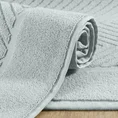 REINA LINE Dywanik łazienkowy z bawełny frotte zdobiony wzorem w zygzaki - 50 x 70 cm - srebrny 1