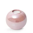 Kulisty świecznik ceramiczny SIMONA z perłowym połyskiem - ∅ 10 x 8 cm - różowy 2