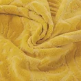 Welurowy ręcznik zdobiony na całej powierzchni żakardowym kwiatowo-ornamentowym wzorem - 70 x 140 cm - musztardowy 5