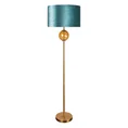 Lampa stojąca MUSA z podstawą łączącą szkło i metal oraz welwetowym abażurem - ∅ 46 x 165 cm - turkusowy 3