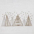 Ręcznik świąteczny SANTA 21bawełniany z haftem z choinkami i drobnymi kryształkami - 50 x 90 cm - biały 2