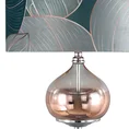 LIMITED COLLECTION Lampa stojąca SALVIA na metalowej podstawie z szklaną kula z efektem ombre z welwetowym abażurem ŚWIEŻOŚĆ SZAŁWII - ∅ 43 x 157 cm - szałwiowy 6