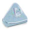 Ręcznik BABY z kapturkiem z haftowaną aplikacją z dinozaurem - 75 x 75 cm - niebieski 1