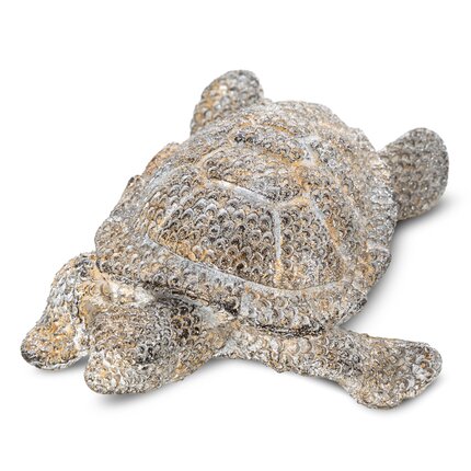 Żółw - figurka dekoracyjna BARY o drobnym strukturalnym wzorze 15 x 12 x 6 cm stalowy