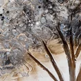 Obraz TREE 2 ręcznie malowany na płótnie z kryształkami i srebrzystymi akcentami - 50 x 70 cm - biały 2