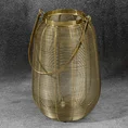 Lampion dekoracyjny MELA złoty z metalu - ∅ 22 x 33 cm - złoty 1