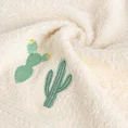 Ręcznik BABY dla dzieci z naszywaną aplikacją z kaktusami - 30 x 50 cm - kremowy 5
